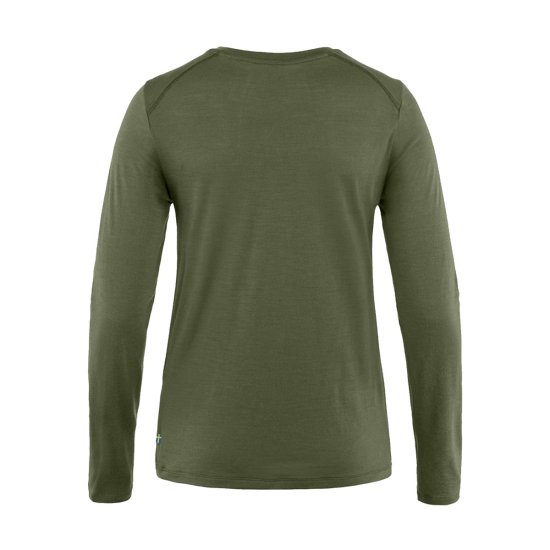 FJALLRAVEN - T-SHIRT A MANICHE LUNGHE ABISKO IN LANA MERINO DONNA