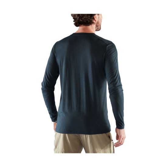 FJALLRAVEN - T-SHIRT MANICHE LUNGHE ABISKO IN LANA MERINO UOMO
