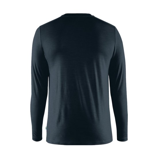FJALLRAVEN - T-SHIRT MANICHE LUNGHE ABISKO IN LANA MERINO UOMO