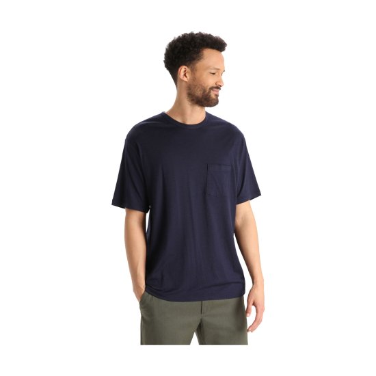 ICEBREAKER - T-SHIRT A MANICHE CORTE MERINO GRANARY UOMO