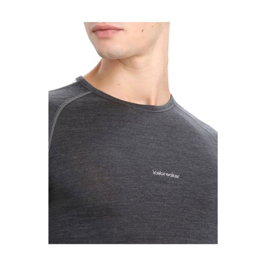 ICEBREAKER - MAGLIA MANICHE CORTE MERINO 125 ZONEKNIT UOMO NERA