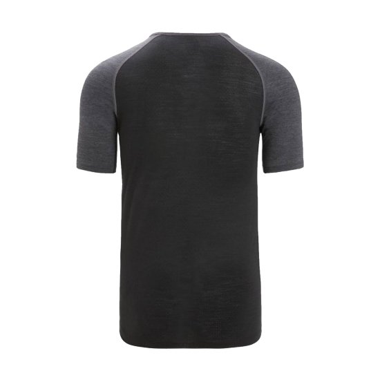 ICEBREAKER - MAGLIA MANICHE CORTE MERINO 125 ZONEKNIT UOMO NERA