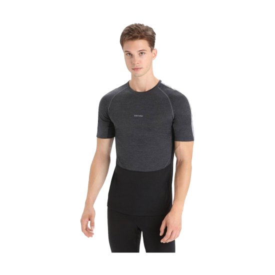 ICEBREAKER - MAGLIA MANICHE CORTE MERINO 125 ZONEKNIT UOMO NERA
