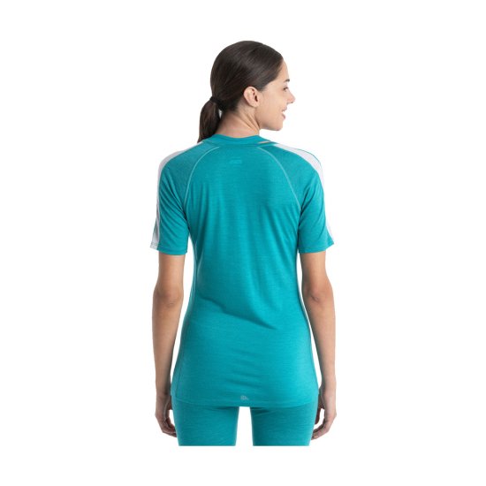ICEBREAKER - T-SHIRT A MANICHE CORTE MERINO 125 ZONEKNIT DONNA