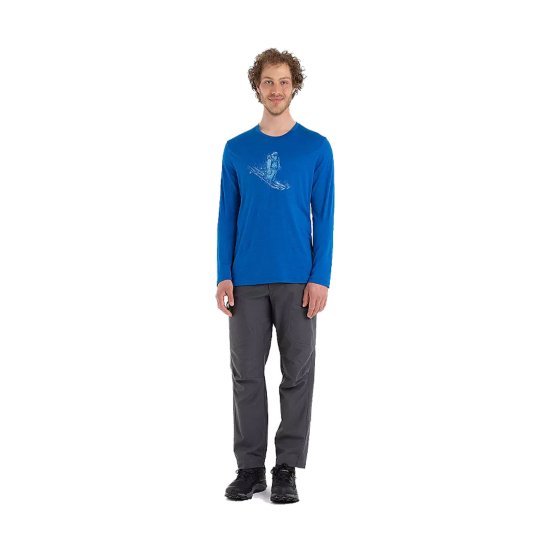 ICEBREAKER - T-SHIRT A MANICHE LUNGHE MERINO TECH LITE II UOMO