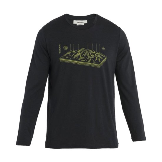 ICEBREAKER - T-SHIRT MANICA LUNGA MERINO 150 TECH LITE II ALPS 3D UOMO