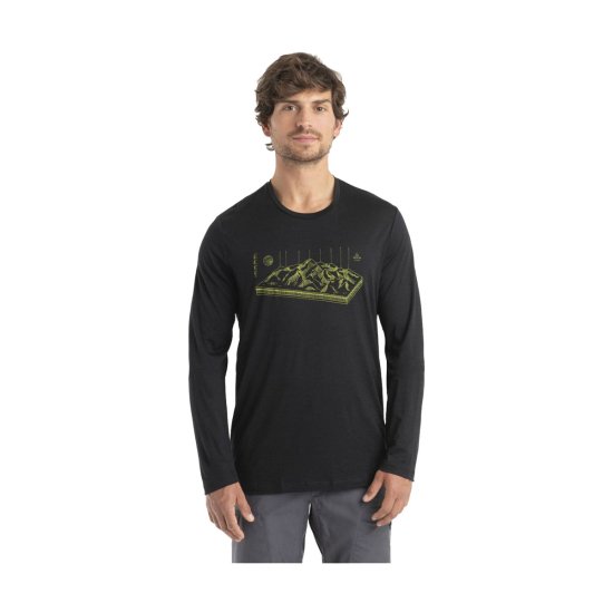 ICEBREAKER - T-SHIRT MANICA LUNGA MERINO 150 TECH LITE II ALPS 3D UOMO