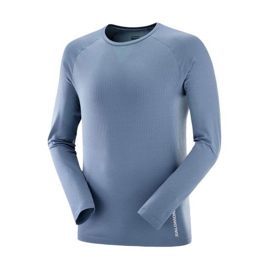 SALOMON - MAGLIA A MANICHE LUNGHE SENSE AERO UOMO BLU