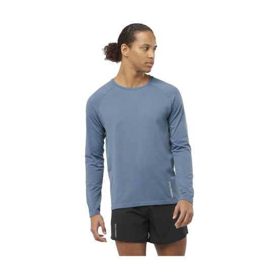 SALOMON - MAGLIA A MANICHE LUNGHE SENSE AERO UOMO BLU