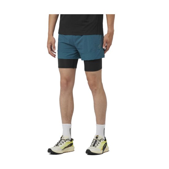 SALOMON - PANTALONCINO SENSE AERO 2 IN 1 UOMO BLU