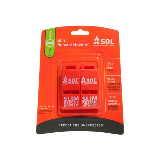 SOL - CONFEZIONE FISCHIETTI DI SOCCORSO 100 DB/ SLIM RESCUE HOWLER