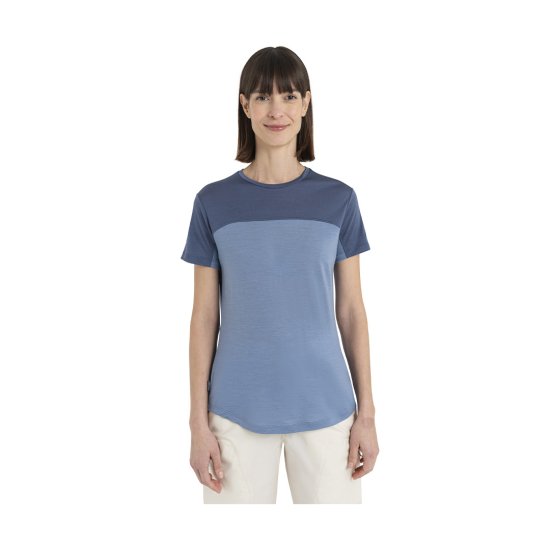 ICEBREAKER - T-SHIRT MERINO 125 COOL LITE SPHERE III COLOR BLOCK DONNA