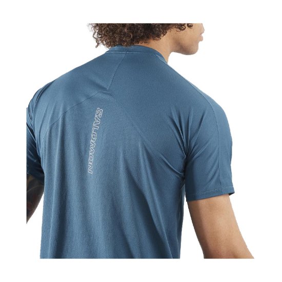 SALOMON - T-SHIRT MANICHE CORTE SENSE AERO UOMO BLU
