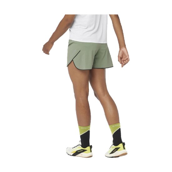 SALOMON - PANTALONCINI SENSE AERO 5 DONNA VERDE
