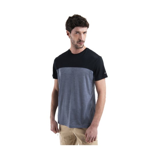 ICEBREAKER - T-SHIRT MERINO 125 COOL-LITE SPHERE III COLOUR BLOCK UOMO