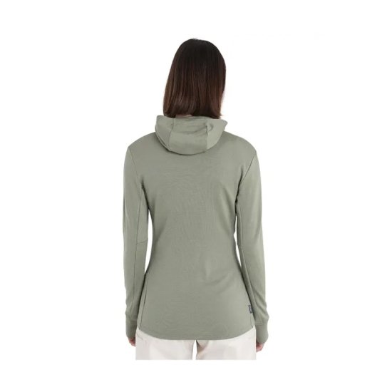 ICEBREAKER - GIACCA CON CAPPUCCIO MERINO 260 QUANTUM IV DONNA