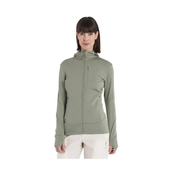 ICEBREAKER - GIACCA CON CAPPUCCIO MERINO 260 QUANTUM IV DONNA