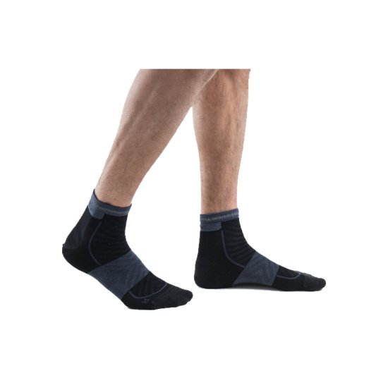 ICEBREAKER - CALZINI RUN+ ULTRALIGHT MINI UOMO NERI