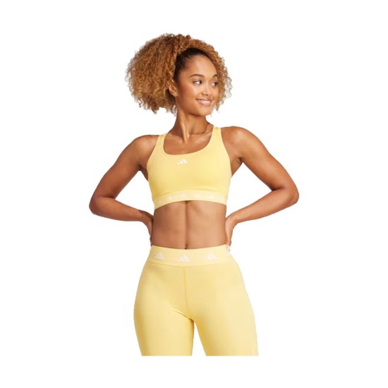 ADIDAS - REGGISENO SPORTIVO POWERREACT TECHFIT GIALLO