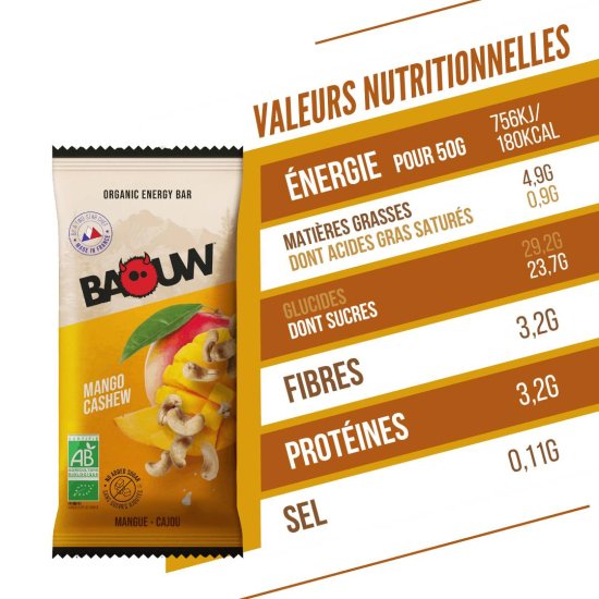 BAOUW - BARRETTA ENERGETICA EXTRA BIO 50G