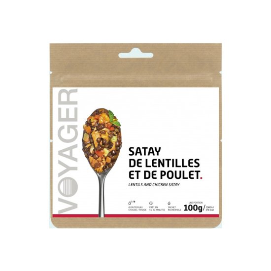 VOYAGER - PASTO LIOFILIZZATO - SATAY DI LENTICCHIE E POLLO