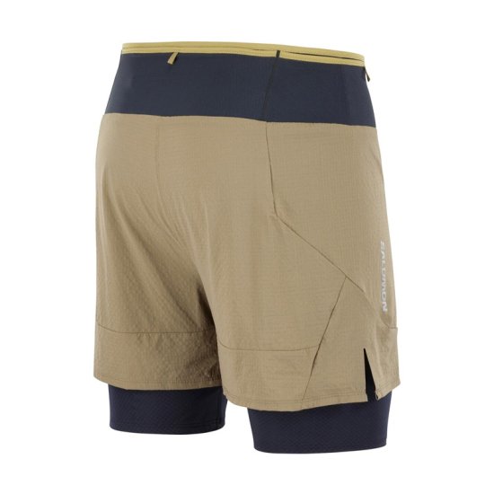 SALOMON - PANTALONCINO SENSE AERO 2 IN 1 UOMO MARRONE
