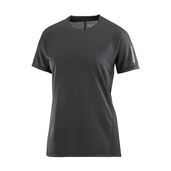 SALOMON - T-SHIRT MANICHE CORTE SENSE AERO DONNA NERO
