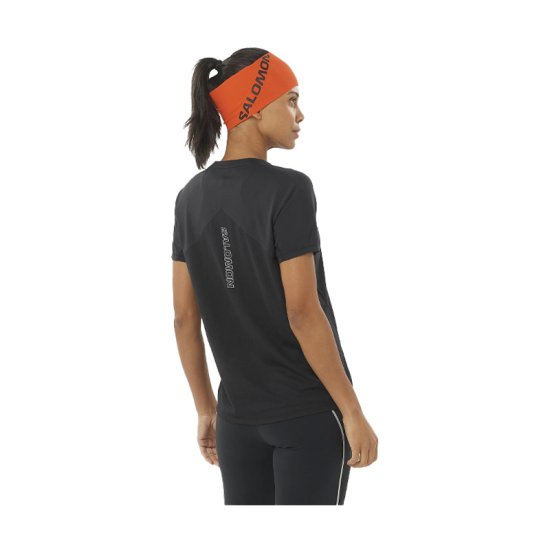 SALOMON - T-SHIRT MANICHE CORTE SENSE AERO DONNA NERO