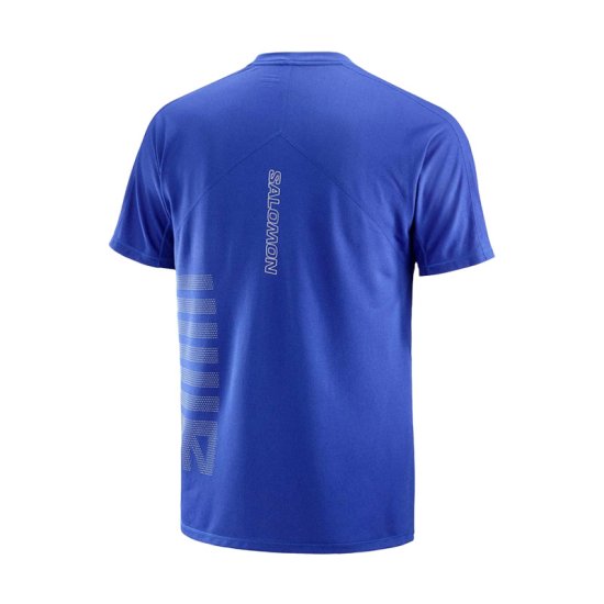 SALOMON - T-SHIRT SENSE AERO GFX UOMO BLU SCURO