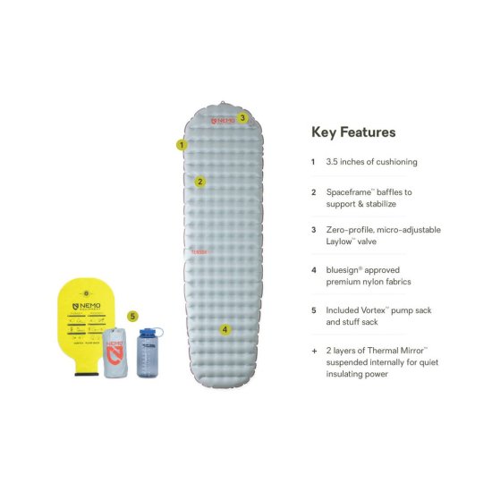 NEMO - materassino quattro stagioni ultraleggero TENSOR REGULAR