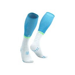 COMPRESSPORT Calze a compressione Full Socks Oxygen T2 NORSE BLUE/NEON GREEN