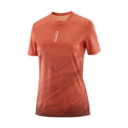 SALOMON Maglia S/Lab Ultra AOP donna XS BURNT SIENNA/DECADEN