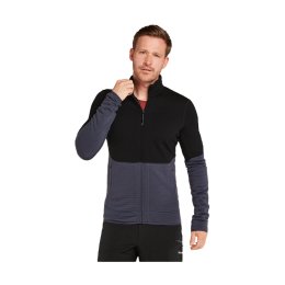 ICEBREAKER PILE MERINO 400 REALFLEECE DESCENDER UOMO S BLACK/GRAPHITE/CB