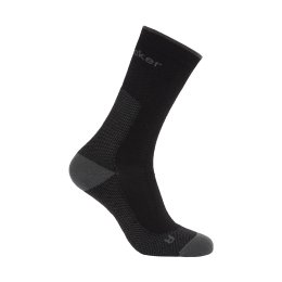 ICEBREAKER CALZE ALTE MÉRINOS ULTRALIGHT HIKE+ UOMO 44.5-46.5 BLACK/OBSIDIAN