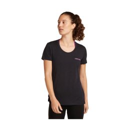 ICEBREAKER T-SHIRT MANICHE CORTE MERINO 150 TECH LITE DONNA XS BLACK