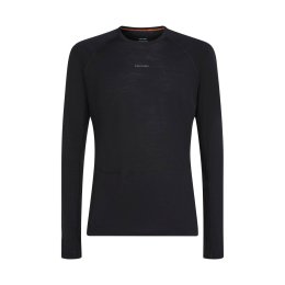 ICEBREAKER T-SHIRT MANICHE LUNGHE MERINO 125 ZONEKNIT UOMO M BLACK