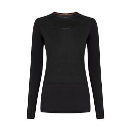 ICEBREAKER T-SHIRT ZONEKNIT MANICHE LUNGHE MERINO 125 DONNA XS BLACK