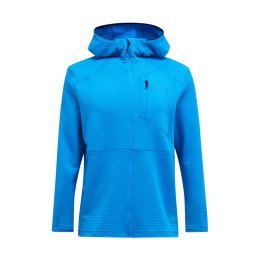 PEAK PERFORMANCE Felpa in pile Trail Polartec con zip e cappuccio da uomo M Brillant Blue
