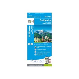 IGN CARTA GUILLESTRE, VARS, RISOUL, PARCO NATURALE REGIONALE DEL QUEYRAS