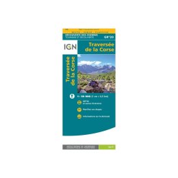 IGN CARTA TRAVERSATA DELLA CORSICA GR20