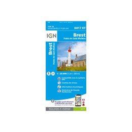 IGN CARTE BREST POINTE DE SAINT-MATHIEU