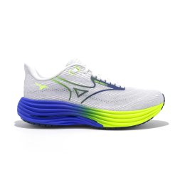 MIZUNO Wave Rider 29 uomo 11 53/White/Estate Blue/Lightning Yell