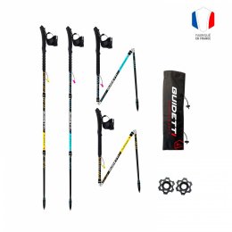 Guidetti BASTONI DA TRAIL PLATINIUM NÉO PULSE CARBONE 115 NOIR/TURQUOISE
