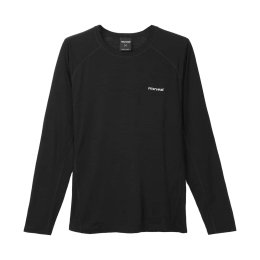 NNORMAL T-SHIRT MANICHE LUNGHE MERINO UOMO M 001-Black