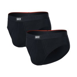 SAXX Confezione da 2 slip Vibe Xtra Soft Comfort Brief Fly uomo S BLK_BLACK