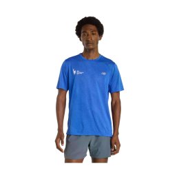 NEW BALANCE T-shirt NYC Marathon Athletics uomo XL BLUE GEMSTONE HEATHER