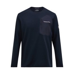 PEAK PERFORMANCE T-shirt a maniche lunghe Freelight Polartec Grid Crew uomo M BLACK/BLACK/