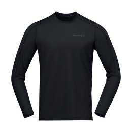 NORRONA T-shirt Falketind equaliserUll uomo M 7718_Caviar Black