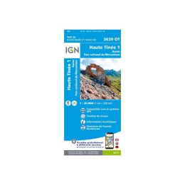 IGN Carta Haute Tinée 1 Auron Parco Nazionale del Mercantour TU .