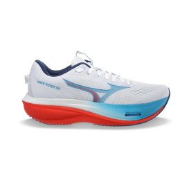 MIZUNO Wave Rider 30 uomo 10.5 51/White/Blue Jewel/Orange.com